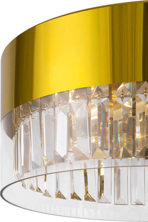 Lampadario-Contemporaneo-Wonderland-Acciaio-Oro-4-Luci-Diffusori-Vetro