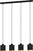Lampadario-Contemporaneo-Zaragoza-4-Luci-Acciaio-Nero