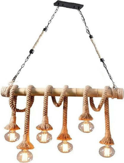 Lampadario-Country-6-Portalampada-E27-Lampada-Soffitto-Vintage-Legno-Corda-B23-6