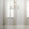Lampadario-Country-Chic-3-Luci-Ferro-Battuto-e-Vetro-Avorio-e-Oro-Serie-Atene