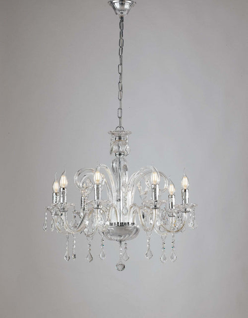Lampadario Cristallo Cromo 8Xe14 70X65Cm Illuminazione/Illuminazione per interni/Lampadari lampade a sospensione e plafoniere/Lampadari Led Mall Home - Napoli, Commerciovirtuoso.it