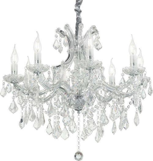 Lampadario-cristallo-Ideal-Lux-NAPOLEON-SP8-CR-167244-E14-LED-sospensione