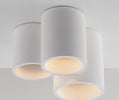 Lampadario-Da-Soffitto-3-Cilindri-In-Gesso-Verniciabile-Supporto-Faretto-Gu10-Universo