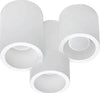 Lampadario-Da-Soffitto-3-Cilindri-In-Gesso-Verniciabile-Supporto-Faretto-Gu10-Universo