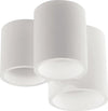 Lampadario-Da-Soffitto-3-Cilindri-In-Gesso-Verniciabile-Supporto-Faretto-Gu10-Universo