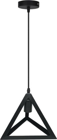 Lampadario-Da-Soffitto-A-Sospensione-Forma-Triangolo-3d-Porta-Lampadina-E27-Nero-Universo