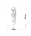 Lampadario Da Soffitto A Sospensione Lampada Moderno Con 19 Sfere Gocce G9 B95