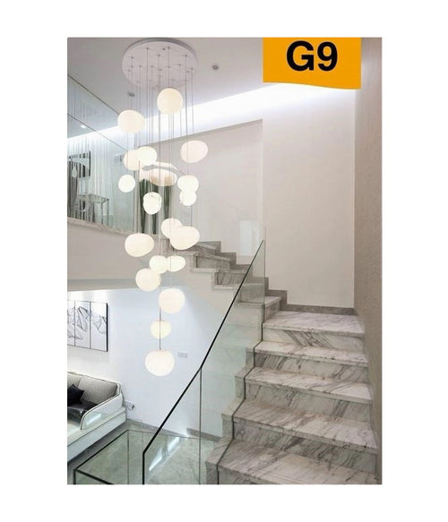Lampadario Da Soffitto A Sospensione Lampada Moderno Con 19 Sfere Gocce G9 B95
