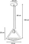 Lampadario-Da-Soffitto-A-Sospensione-Triangolo-3d-Portalampada-E27-Universo