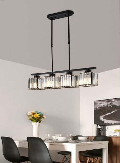 Lampadario Da Soffitto E27 Sospensione 4 Cubi Design Moderno Metallo Nero A32-4 Illuminazione/Illuminazione per interni/Lampadari lampade a sospensione e plafoniere/Lampadari Trade Shop italia - Napoli, Commerciovirtuoso.it
