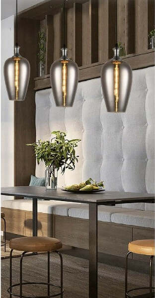Lampadario-Da-Soffitto-In-Vetro-Ambrato-Lampada-A-Sospensione-Ovale-E27-A36-06