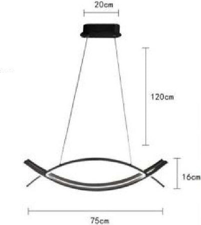 Lampadario Da Soffitto Moderno 2 Linee Curve Incrociate Luce Calda 3000k Lp-27n Casa, arredamento e bricolage > Illuminazione da interno > Lampadari Trade Shop italia - Napoli, Commerciovirtuoso.it