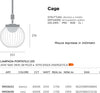 Lampadario-esterno-moderno-Sovil-CAGE-99506-LED-alluminio-sospensione