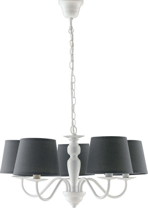 Lampadario Favola Bianco 5Xe14 56X30Cm Illuminazione/Illuminazione per interni/Lampadari lampade a sospensione e plafoniere/Lampadari Led Mall Home - Napoli, Commerciovirtuoso.it