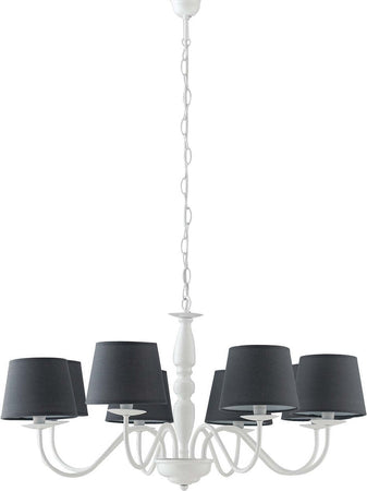 Lampadario Favola Bianco 8Xe14 79,3X30Cm Illuminazione/Illuminazione per interni/Lampadari lampade a sospensione e plafoniere/Lampadari Led Mall Home - Napoli, Commerciovirtuoso.it