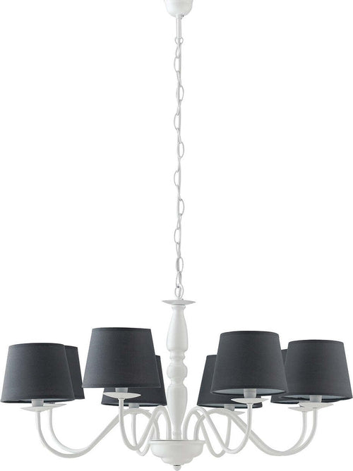 Lampadario Favola Bianco 8Xe14 79,3X30Cm Illuminazione/Illuminazione per interni/Lampadari lampade a sospensione e plafoniere/Lampadari Led Mall Home - Napoli, Commerciovirtuoso.it