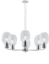 Lampadario Fellini Cromo 6Xe27 98X34,6Cm Illuminazione/Illuminazione per interni/Lampadari lampade a sospensione e plafoniere/Lampadari Led Mall Home - Napoli, Commerciovirtuoso.it