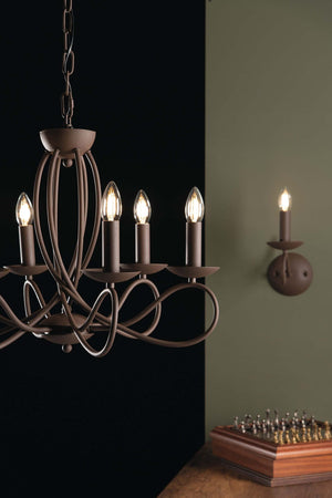 Lampadario Ginevra Corten 6Xe14 56X42Cm Illuminazione/Illuminazione per interni/Lampadari lampade a sospensione e plafoniere/Lampadari Led Mall Home - Napoli, Commerciovirtuoso.it