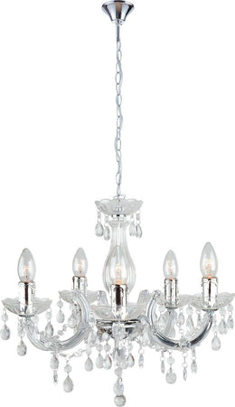 Lampadario Houston Trasparente 5Xe14 44X42Cm Illuminazione/Illuminazione per interni/Lampadari lampade a sospensione e plafoniere/Lampadari Led Mall Home - Napoli, Commerciovirtuoso.it