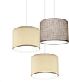 Lampadario-Illuminando-CILINDRO-SP-3-TO-BN-2SA+1TO-E27-LED-tessuto-sabbia-tortora-sospensione-classica-moderna