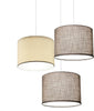 Lampadario-Illuminando-CILINDRO-SP-3-TO-BN-2TO+1SB-E27-LED-tessuto-tortora-sabbia-sospensione-classica-moderna