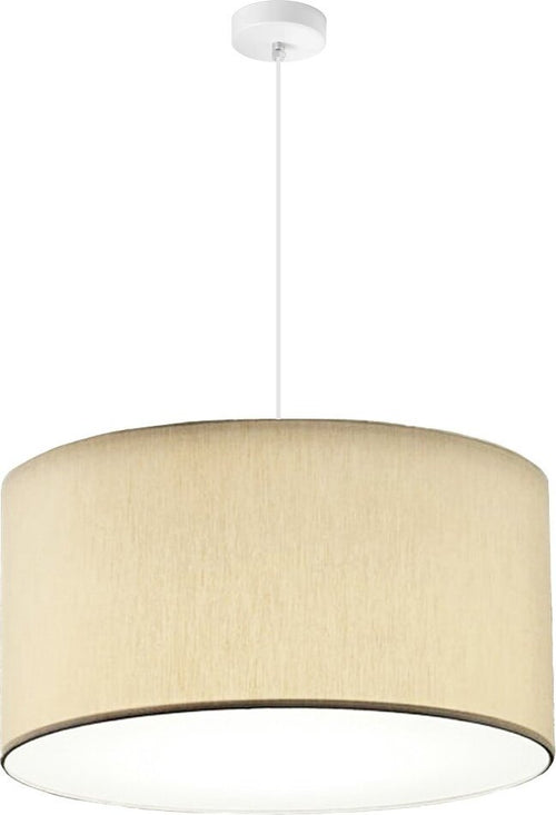 Lampadario-Illuminando-CILINDRO-SP-58-BN-E27-LED-metallo-tessuto-sospensione-classica-moderna