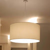 Lampadario-Illuminando-CILINDRO-SP-58-BN-E27-LED-metallo-tessuto-sospensione-classica-moderna