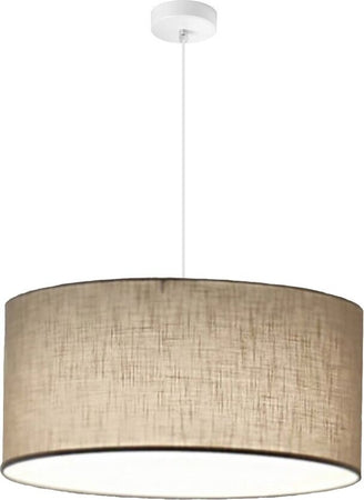 Lampadario-Illuminando-CILINDRO-SP-58-BN-E27-LED-metallo-tessuto-sospensione-classica-moderna