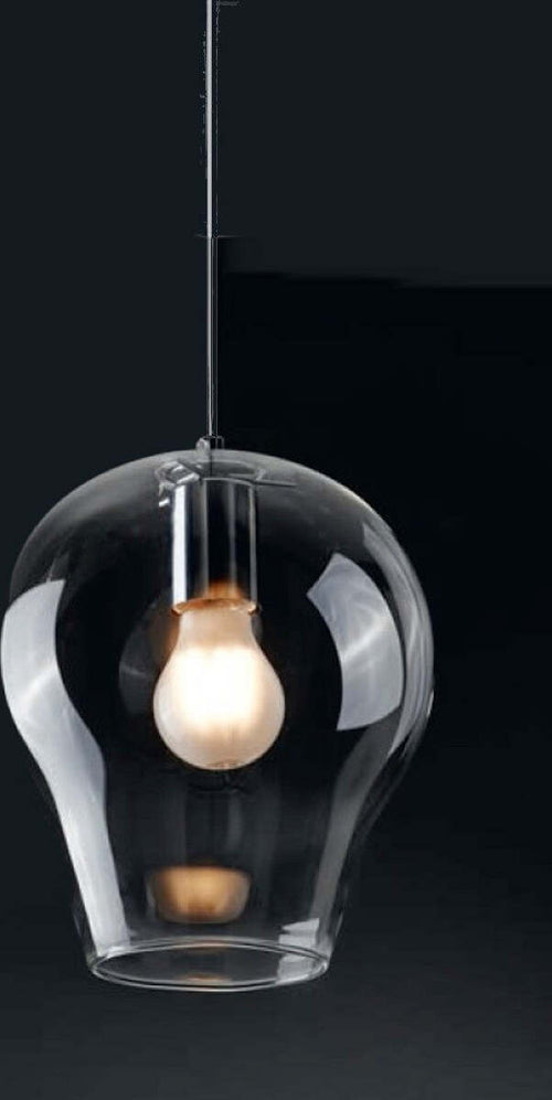 Lampadario-Illuminando-PAGODA-1C-E27-LED-sospensione-moderna-vetro-trasparente-lampada-soffitto