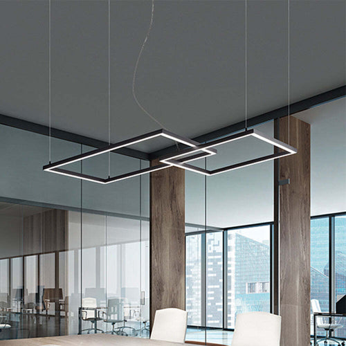 Lampadario-In-Alluminio-Industrial-Cross-Nero-Led