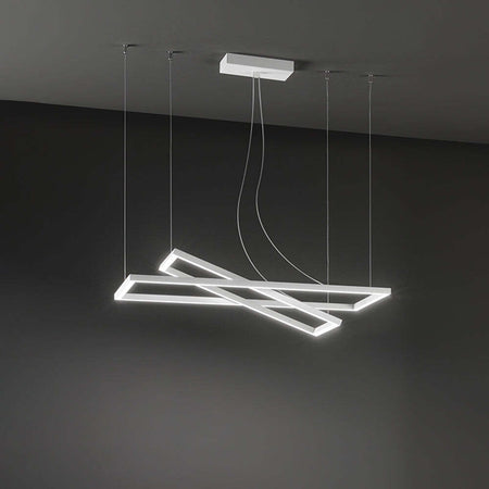 Lampadario-In-Alluminio-Moderno-Cross-Bianco-Led