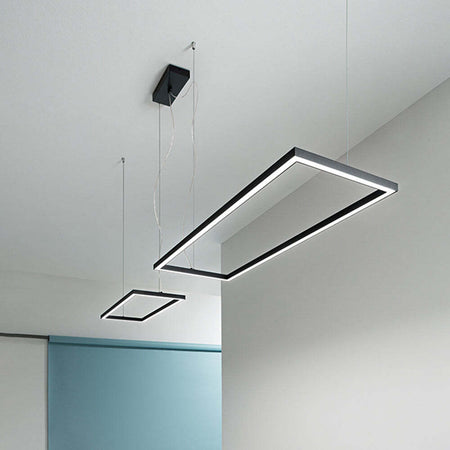 Lampadario-In-Alluminio-Moderno-Cross-Nero-Led