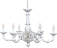 Lampadario-In-Legno-Classico-Bianco-Argento-Grigio-Sfumato-6-Luci-Sternidi