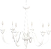 Lampadario-In-Legno-Classico-Bianco-Opaco-6-Luci-Coromorano