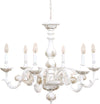 Lampadario-In-Legno-Classico-Bianco-Opaco-6-Luci-Fenicottero