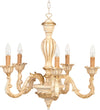 Lampadario-In-Legno-Classico-Crema-Decapè-Oro-5-Luci-Avocetta
