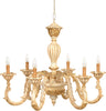 Lampadario-In-Legno-Classico-Crema-Decapè-Oro-6-Luci-Avocetta