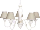 Lampadario-In-Legno-Classico-Crema-Sbiancato-Con-Paralume-5-Luci-Smergo