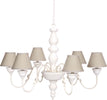 Lampadario-In-Legno-Classico-Crema-Sbiancato-Con-Paralume-6-Luci-Smergo