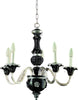 Lampadario-In-Legno-Classico-Nero-Graffiato-Argento-5-Luci-Airone