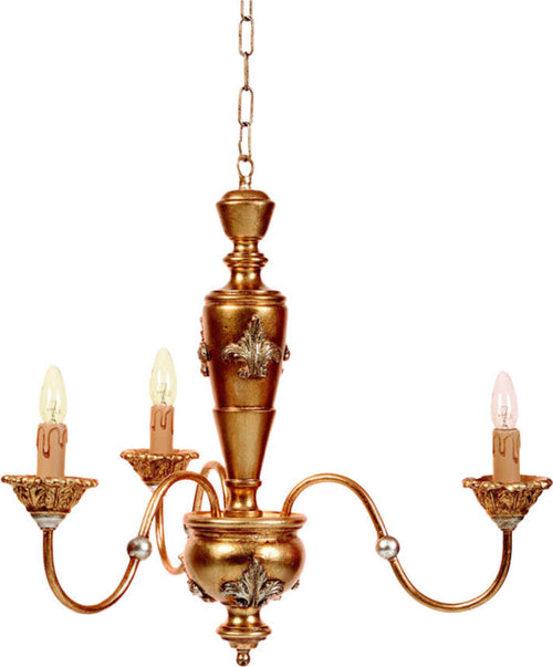 Lampadario-In-Legno-Classico-Oro-3-Luci-Cigno
