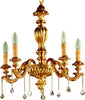 Lampadario-In-Legno-Classico-Oro-5-Luci-Fagiano