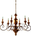 Lampadario-In-Legno-Classico-Oro-6-Luci-Sparviero