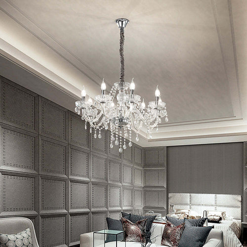Lampadario-In-Metallo-Classico-Venezia-Cromo-8-Luci-E14