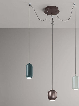 Lampadario-In-Metallo-Contemporaneo-Bullet-3-Luci-Led