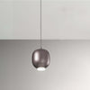 Lampadario-In-Metallo-Contemporaneo-Bullet-Marrone-Led-Diffusore-Ovale