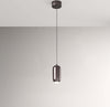 Lampadario-In-Metallo-Contemporaneo-Bullet-Marrone-Led