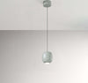 Lampadario-In-Metallo-Contemporaneo-Bullet-Salvia-Led-Diffusore-Ovale