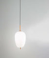 Lampadario-In-Metallo-Contemporaneo-Cirro-Bianco-Led-Diffusore-Allungato