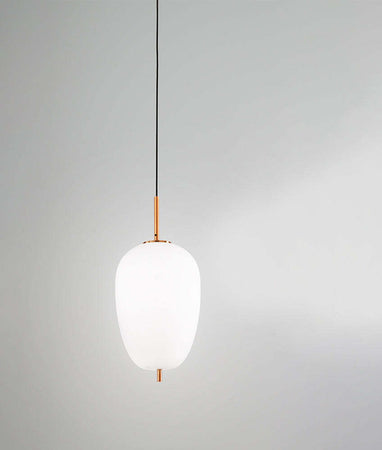 Lampadario-In-Metallo-Contemporaneo-Cirro-Bianco-Led-Diffusore-Allungato